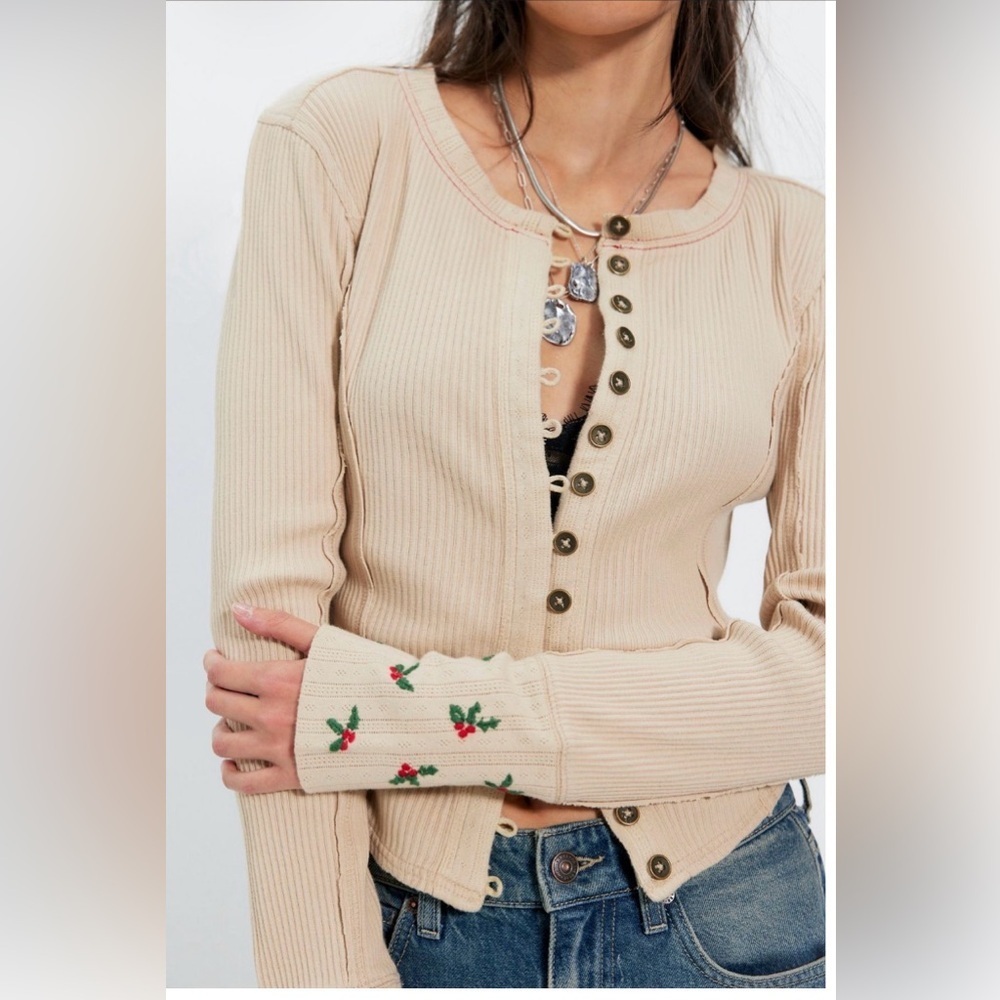 Free people We The Free Daria Cuff Cardi size small nwot